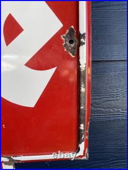 Vintage 1960 Firestone Bowtie Porcelain Painted Metal Sign 106.5 x 35