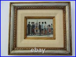 Vintage 1960's Regionalism Panting Modernism Rome Small Gem People Watching