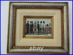 Vintage 1960's Regionalism Panting Modernism Rome Small Gem People Watching