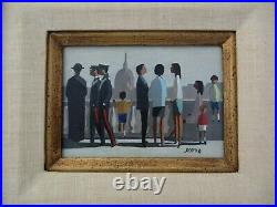 Vintage 1960's Regionalism Panting Modernism Rome Small Gem People Watching