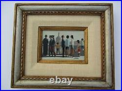 Vintage 1960's Regionalism Panting Modernism Rome Small Gem People Watching