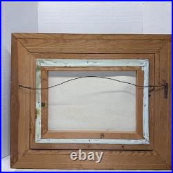 Vintage 1960s 1970s Original Oil Painting Mountain Landscape Signed R. Sill 12