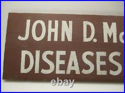 Vintage 1960s 39 Medical Practice Sign Skin Diseases Dermatology Hand Painted