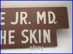 Vintage 1960s 39 Medical Practice Sign Skin Diseases Dermatology Hand Painted