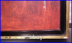 Vintage 1960s Abstract Expressionist Painting Mid Century Modern Art MCM Signed
