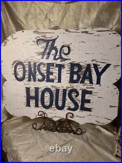Vintage 1960s Cape Cod MA. Sign from Onset Mass. Hand Painted Wood Sign