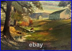Vintage 1962 Dr. John Van Dyke Original Casein Landscape Painting Signed