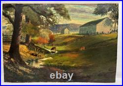 Vintage 1962 Dr. John Van Dyke Original Casein Landscape Painting Signed