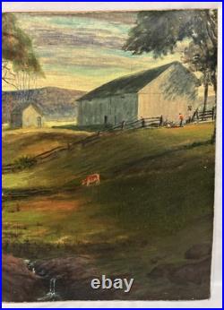 Vintage 1962 Dr. John Van Dyke Original Casein Landscape Painting Signed