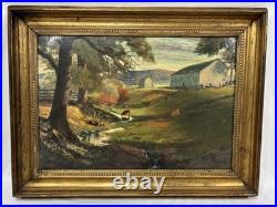 Vintage 1962 Dr. John Van Dyke Original Casein Landscape Painting Signed