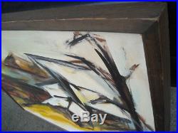 Vintage 1964 mid century modern ABSTRACT PAINTING signed STORMES