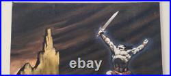 Vintage 1970s Velvet Original Painting Frank Frazetta Inspired Thongor Signed