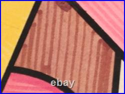 Vintage 1973 MCM Abstract Geometric Original Drawing Painting Signed D. McCredie