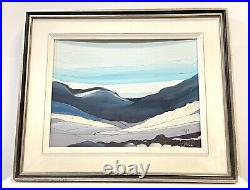 Vintage 1978 Abstract Signed Painting On Board Framed