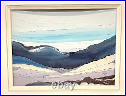 Vintage 1978 Abstract Signed Painting On Board Framed