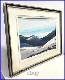 Vintage 1978 Abstract Signed Painting On Board Framed