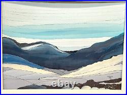 Vintage 1978 Abstract Signed Painting On Board Framed