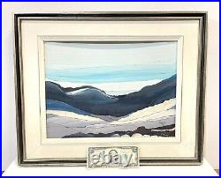Vintage 1978 Abstract Signed Painting On Board Framed