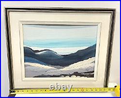 Vintage 1978 Abstract Signed Painting On Board Framed