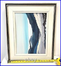 Vintage 1978 Abstract Signed Painting On Board Framed