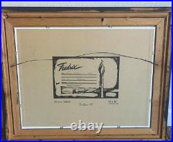 Vintage 1985 Floyd B Keim Signed Acrylic Landscape Painting Framed Artwork