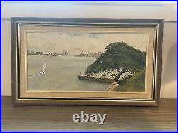 Vintage 1985 Signed Original Oil Painting Terry Terence Cook Sydney Australia