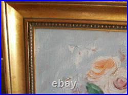 Vintage 1986 Expressionist Floral Still Life In Excellent Condition, Signed