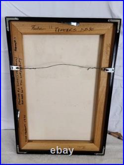 Vintage 1987 Floral Still Life Oil Painting on Canvas 14×20 Signed Original Art