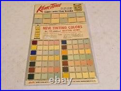 Vintage 19.5 Kem-Tone Oil Paint Sample Sign TOC 82 Paint Samples Canada