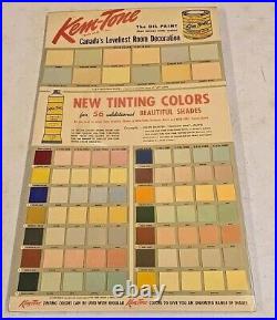 Vintage 19.5 Kem-Tone Oil Paint Sample Sign TOC 82 Paint Samples Canada
