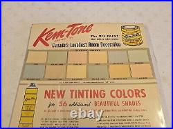 Vintage 19.5 Kem-Tone Oil Paint Sample Sign TOC 82 Paint Samples Canada