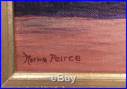 Vintage 20th Century Dog Painting Scottie & Yorkie Terrier signed Norma Peirce