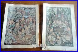 Vintage 2 Bali Batuan Paintings Signed