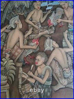 Vintage 2 Bali Batuan Paintings Signed