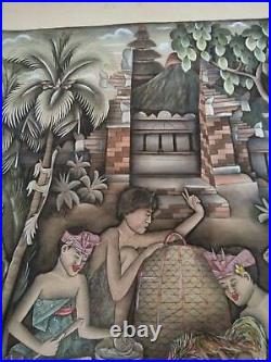 Vintage 2 Bali Batuan Paintings Signed
