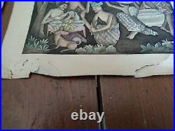 Vintage 2 Bali Batuan Paintings Signed