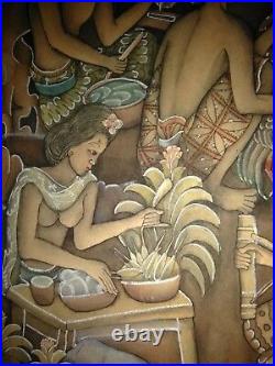 Vintage 2 Bali Batuan Paintings Signed