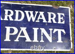 Vintage 2-Sided BPS HARDWARE PAINT Porcelain Advertising SIGN