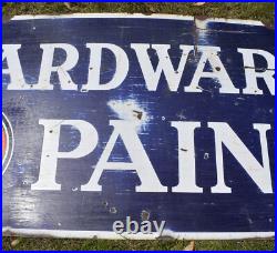 Vintage 2-Sided BPS HARDWARE PAINT Porcelain Advertising SIGN