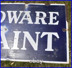 Vintage 2-Sided BPS HARDWARE PAINT Porcelain Advertising SIGN