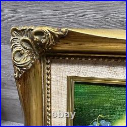 Vintage 2 Signed MARIAN Still Life Fruit Home Decor Oil Paintings Gold Frames