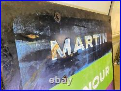 Vintage 34x34 NAPA Martin Senour Paints Embossed Metal Advertising Sign