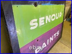 Vintage 34x34 NAPA Martin Senour Paints Embossed Metal Advertising Sign