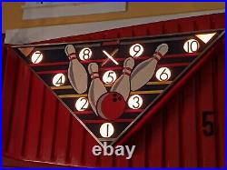 Vintage 60's AMF Magic Triangle BOWLING ALLEY Lighted Pin NEON Painted Sign 66