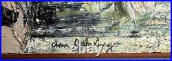 Vintage 60s Textured Architectural Painting Modern Art MCM Mid Century Signed
