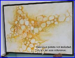 Vintage 66 SIGNED Midcentury Modern ABSTRACT Jere Era RAINDROPS CIRCLES Painting