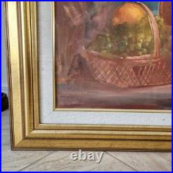 Vintage'88 Original Still Life Oil Painting on Canvas Artist Signed 45.5 x 27