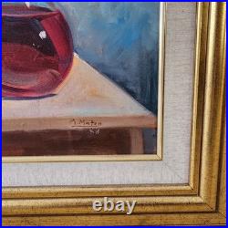 Vintage'88 Original Still Life Oil Painting on Canvas Artist Signed 45.5 x 27 Vintage'88 Original Still Life Oil Painting on Canvas Artist Signed 45.5 x 27