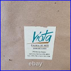 Vintage'88 Original Still Life Oil Painting on Canvas Artist Signed 45.5 x 27