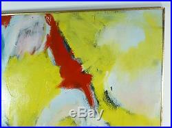 Vintage ABSTRACT EXPRESSIONIST ACTION PAINTING MID CENTURY MODERN Signed 1966
